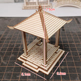 Maxbell DIY Building Model Assembly Kit 1/50 Handmade Fun Gift Micro Landscape Decor Pavilion