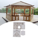 Maxbell DIY Building Model Assembly Kit 1/50 Handmade Fun Gift Micro Landscape Decor Pavilion