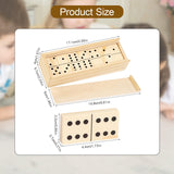 Maxbell Wooden Domino Set Gift Party Favors Puzzle Game for Classroom Children Party