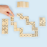 Maxbell Wooden Domino Set Gift Party Favors Puzzle Game for Classroom Children Party