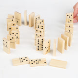 Maxbell Wooden Domino Set Gift Party Favors Puzzle Game for Classroom Children Party