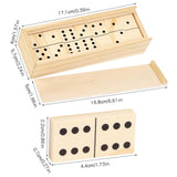 Maxbell Wooden Domino Set Gift Party Favors Puzzle Game for Classroom Children Party