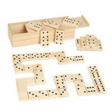 Maxbell Wooden Domino Set Gift Party Favors Puzzle Game for Classroom Children Party