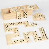 Maxbell Wooden Domino Set Gift Party Favors Puzzle Game for Classroom Children Party