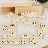 Maxbell Wooden Domino Set Gift Party Favors Puzzle Game for Classroom Children Party