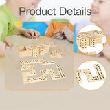Maxbell Wooden Domino Set Gift Party Favors Puzzle Game for Classroom Children Party