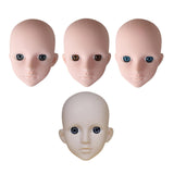 Maxbell Mannequin Training Head Cosmetology Face Head for Beauty Salon Home Beginner Gray Eyes White Skin