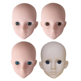 Maxbell Mannequin Training Head Cosmetology Face Head for Beauty Salon Home Beginner Gray Eyes White Skin