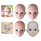 Maxbell Mannequin Training Head Cosmetology Face Head for Beauty Salon Home Beginner Gray Eyes White Skin