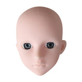 Maxbell Mannequin Training Head Cosmetology Face Head for Beauty Salon Home Beginner Gray Eyes White Skin