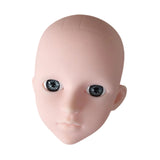 Maxbell Mannequin Training Head Cosmetology Face Head for Beauty Salon Home Beginner Gray Eyes White Skin