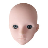 Maxbell Mannequin Training Head Cosmetology Face Head for Beauty Salon Home Beginner Gray Eyes White Skin
