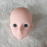 Maxbell Mannequin Training Head Cosmetology Face Head for Beauty Salon Home Beginner Gray Eyes White Skin
