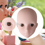 Maxbell Mannequin Training Head Cosmetology Face Head for Beauty Salon Home Beginner Brown Eyes