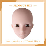 Maxbell Mannequin Training Head Cosmetology Face Head for Beauty Salon Home Beginner Brown Eyes