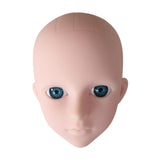 Maxbell Mannequin Training Head Cosmetology Face Head for Beauty Salon Home Beginner Blue Eyes