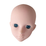 Maxbell Mannequin Training Head Cosmetology Face Head for Beauty Salon Home Beginner Blue Eyes