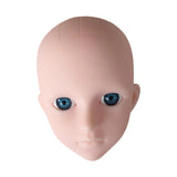 Maxbell Mannequin Training Head Cosmetology Face Head for Beauty Salon Home Beginner Blue Eyes