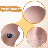 Maxbell Mannequin Training Head Cosmetology Face Head for Beauty Salon Home Beginner Blue Eyes
