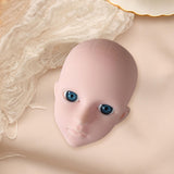 Maxbell Mannequin Training Head Cosmetology Face Head for Beauty Salon Home Beginner Blue Eyes