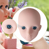 Maxbell Mannequin Training Head Cosmetology Face Head for Beauty Salon Home Beginner Blue Eyes