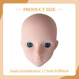 Maxbell Mannequin Training Head Cosmetology Face Head for Beauty Salon Home Beginner Blue Eyes