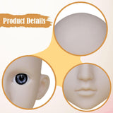Maxbell Mannequin Training Head Cosmetology Face Head for Beauty Salon Home Beginner Gray Eyes YellowSkin