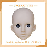 Maxbell Mannequin Training Head Cosmetology Face Head for Beauty Salon Home Beginner Gray Eyes YellowSkin
