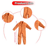 Maxbell 1/12 Scale Action Figure Clothes Men Jumpsuit Doll Clothes for 6" Male Dolls Orange