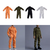 Maxbell 1/12 Scale Action Figure Clothes Men Jumpsuit Doll Clothes for 6" Male Dolls Orange