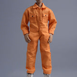Maxbell 1/12 Scale Action Figure Clothes Men Jumpsuit Doll Clothes for 6" Male Dolls Orange