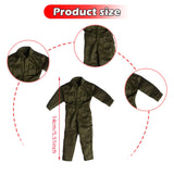 Maxbell 1/12 Scale Action Figure Clothes Men Jumpsuit Doll Clothes for 6" Male Dolls Green