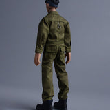 Maxbell 1/12 Scale Action Figure Clothes Men Jumpsuit Doll Clothes for 6" Male Dolls Green