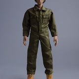 Maxbell 1/12 Scale Action Figure Clothes Men Jumpsuit Doll Clothes for 6" Male Dolls Green