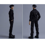 Maxbell 1/12 Scale Action Figure Clothes Men Jumpsuit Doll Clothes for 6" Male Dolls Black