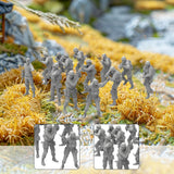 Maxbell 13 Pieces 1/72 People Figures Crafts for Diorama DIY Scene Photography Props
