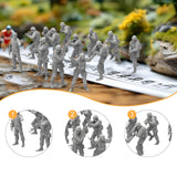Maxbell 13 Pieces 1/72 People Figures Crafts for Diorama DIY Scene Photography Props