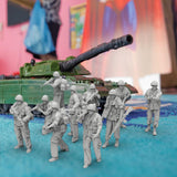 Maxbell 10Pcs Soldier Models 1/72 Unpainted Diorama Layout for Games Miniature Scene