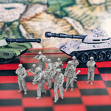 Maxbell 10 Pieces Soldier Models 1:64 Dioramas for Crafts Sand Table Miniature Scene