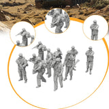 Maxbell 10 Pieces Soldier Models 1:64 Dioramas for Crafts Sand Table Miniature Scene