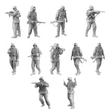 Maxbell 11x 1:64 Scale German Soldier Models Kit for Sand Table Dollhouse Decoration