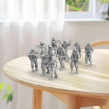 Maxbell 11x 1:64 Scale German Soldier Models Kit for Sand Table Dollhouse Decoration