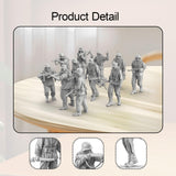 Maxbell 11x 1:64 Scale German Soldier Models Kit for Sand Table Dollhouse Decoration