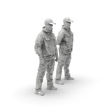 Maxbell 7x Miniature Figures 1/72 Scale Unpainted Diorama Figures for Friends Family
