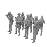 Maxbell 7x Miniature Figures 1/72 Scale Unpainted Diorama Figures for Friends Family