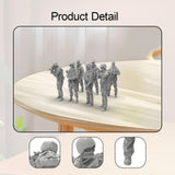 Maxbell 7x Miniature Figures 1/72 Scale Unpainted Diorama Figures for Friends Family