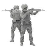 Maxbell 7x Miniature Figures 1/72 Scale Unpainted Diorama Figures for Friends Family