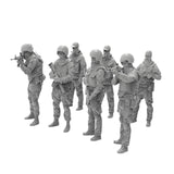 Maxbell 7x Miniature Figures 1:64 Scale Collectibles Unpainted Mini Models for Hobby