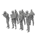 Maxbell 7x Miniature Figures 1:64 Scale Collectibles Unpainted Mini Models for Hobby