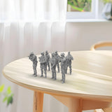 Maxbell 7x Miniature Figures 1:64 Scale Collectibles Unpainted Mini Models for Hobby